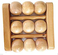 Preciashopping 9 Wooden Round Ball Wood Foot Massager Massage Therapy Roller (1 Piece)