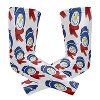 LEVEIS Christmas Snowman Arm Sleeves UV Protection for Men Women Sunblock Protective Gloves Running Golf Cycling Driving Long Arm Cover 1 Pair