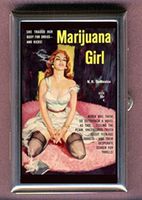 Marijuana Girl Classic Lowbrow Pulp Art Decorative Pill Box