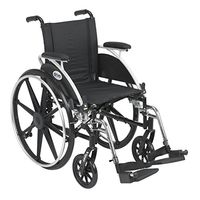 Drive Viper Wheelchair with Flip Back Removable Arms, Desk Arms, Swing Away Footrests, 14" Seat, Model - L414DDA-SF