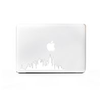 (2X) StickAny Laptop Series New York Skyline 4 Sticker for MacBook Pro, Chromebook, Surface Pro, and More (White)