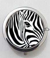 BlackKey Zebra Print Pattern 3-Compartment Decorative Pocket Gift Box Case Organizer for Pill, Color 1 -1890