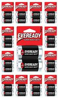 Eveready C2 & AAA Batteries Super Heavy Duty Carbon Zinc Carded (24 Batteries, C2)