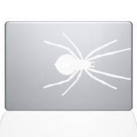 The Decal Guru Black Widow Spider MacBook Decal Vinyl Sticker - 13" MacBook Air - White (1280-MAC-13A-W)