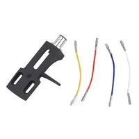 Bnineteenteam Universal Record Player Headshell, Phonograph Turntable Headshell with 4pcs Lead Wires for Record Player Replacement Parts