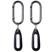 MiPhee 2-Pack Silicone Case for Pokemon Go-Tcha with Oval Carabiner Keychain, Black