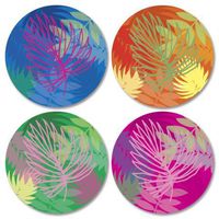 Bold Tropics Envelope Seals - Set of 144 (4 Designs) Self-Adhesive, Flat-Sheet, 1-1/2" Sticker Seals, By Colorful Images