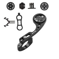 Multi Function Aluminium Bike Computer Mount Bicycle Motorcycle Handlebar Mount for Garmin Edge 200 500 510 520 800 810 820 1000 1030 Gopro Camera Cateye Bryton GPS Cycling Computer - Black