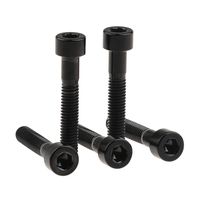 Wanyifa Titanium Ti M6x35mm Black Bolts Allen Head for Bicycle Headset Screws Pack of 5 (Black)