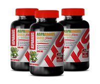 Heart Health Support - Asparagus 600 Mg Young Shoots 4:1 Extract - Digestion Pills - 3 Bottles 300 Capsules