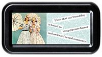 Friendship Based on Inappropriate Humor and Awkward Sexual Comments Sarcasm Funny Retro Tampon Case