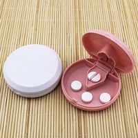 Iumer Portable Pill Box Pill Cutter Splitter Divide Storage Case Medicine Cut Compartment Box Holder