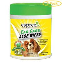 Espree Ear Care Aloe Wipes 60 Count - Pack of 2