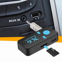 Misszhang-US 3.5mm AUX Bluetooth Receiver Speaker Wireless Car Stereo Audio Music Adapter Black