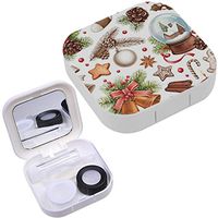 Portable Contact Lens Case Box Travel Kit Mirror + Bottle + Tweezers Container Holder [ Vintage Christmas Decorations ]