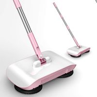 Hand Push Automatic Broom, Carpet Floor Sweeper, Bilateral Brush Double Spiral Broom Mop Dustpan Combination