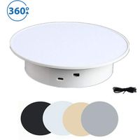White Display 360 Degree Electric Turntable 7.78inDiameter jewelry, watches, model, for Small Product Display