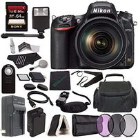 Nikon D750 DSLR Camera with 24-120mm Lens + 77mm 3 Piece Filter Set + Battery + Charger + Sony 64GB SDXC Card + HDMI Cable + Remote + Memory Card Wallet + Memory Card Reader + Flash Bundle