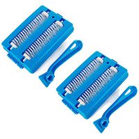 Kicode 2 Pack Double Brush Head Handheld Carpet Table Crumb Dirt Fur Cleaner Collector Roller