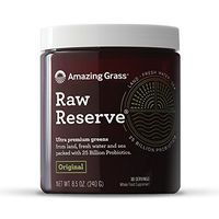 Amazing Grass Raw Reserve: Ultra Premium Greens and Probiotics, 2.5 Servings of Greens per Scoop, Original Flavor, 30 Servings