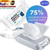 SAIKESU 50PCS Alcohol Detergent Wipes for Adult，1 Packs Large Hand Wet Wipes(8"x6"),75% Soft Alcohol Wipes for All-Purpose Cleaning