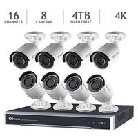 Swann Security System 16-Channel HD 4K IP NVR with 4TB HDD, 8 4K Cameras also with 100' Night Vision