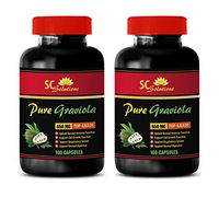 Immune System Support Vitamins - GRAVIOLA Leaf Extract (650Mg) - Graviola Herbal Secrets - 2 Bottles 200 Capsules