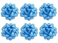 PMU Star Gift Bows 6 Inch Neon Blue (6/Pkg) Pkg/12
