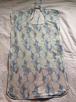 Handmade Cloth Fabric Adult Bib Clothes Protector Crumb Catcher Reversible Bibs Clouds & Corduroy Denim Patchwork