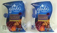 4 Glade PlugIns Scented Oil Refills Wondrous Autumn Nights Fall Col. 2 NEW PACKS