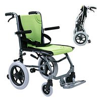 WenFei shop Pediatric Wheelchair for Kids,Teens,Young Adults,Lightweight Manual Folding Wheelchair with Safety Belt Buckle and Flip Up Arm Rests,220lb Weight Capacity