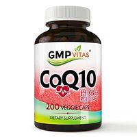 GMP vitas® High Potency CoQ10 (200 Veggie Cap) Made with Natural Ingredients with No Side Effects- Maintain a Strong & Healthy Heart + Helps Relieve Chest Pains - Keeps Your Heartbeat Steady!