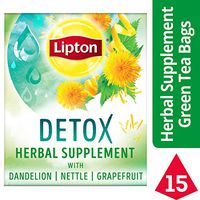 Lipton Herbal Supplement with Green Tea, Detox, 15 ct