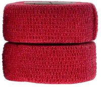 Co-Flex Self-Adhering Bandage, 1 Inch X 5 Yards Rolls, Red, 2 Rolls Per Pack (15 Packs of 2 Rolls)