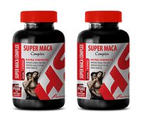Steel libido for Men - Super MACA Complex 2070 Mg - Extra Strength - Horny Goat Weed Extract Supplement - 2 Bottles 120 Capsules