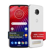 Moto Z4 with Alexa Hands-Free (Moto 360 camera included) – Unlocked Smartphone – 128 GB – Frost White