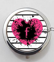 BlackKey Letter F 3-Compartment Decorative Pocket Gift Box Case Organizer for Pill, Color 1 -1356