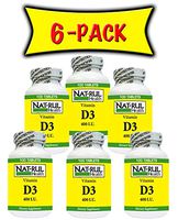 NAT-RUL Vitamin D 400 I.U. 100 Tablets (6 Pack)