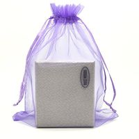 SUNGULF 100pcs Organza Pouch Bag Drawstring 6"x9" 16x22cm Strong Gift Candy Bag Jewelry Party Wedding Favor (Lavande)
