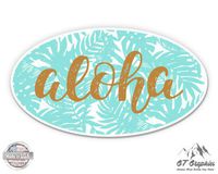 Aloha Tropical - 3" Vinyl Sticker - For Car Laptop I-Pad Phone Helmet Hard Hat - Waterproof Decal
