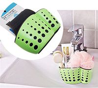 Green Solid Plastic Hanging Sponge Holder, Kitchen Sink Caddy Sponge Holder Cleaning Brush Holder Sink Organizer (B11885) We Pay Your Sales Tax