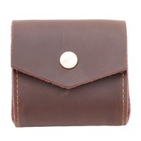 DearAnswer Vintage Leather Storage Bag Earphone Headset Earbuds Storage Case Square Coins Change Keys Card Holder Bag,Coffee