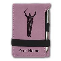 Mini Notepad, Band Director, Personalized Engraving Included (Pink)