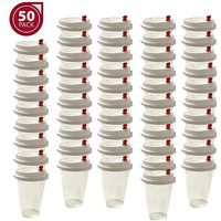 Clear Plastic Cups 18 oz 50 pcs Disposable Cold Drink Party Cups Crystal Clear PP Plastic Cups for RayPuls（With Cup lid）