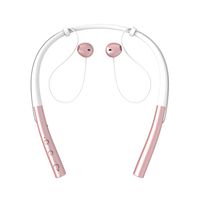 Sammid Wireless Neckband Headphones, Bluetooth in-Ear Neckband Earphone Magnetic Hi-fi Stereo Music Sport Headphone Noise Canceling Super Sound Built-in mic Earbuds for Sport Running - Rose Gold