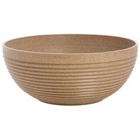Serving Bowl Bown Wood and Plastic Eco Friendly - 10" Dia x 4" H