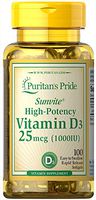 Puritans Pride Vitamin D3 1000 Iu Softgels, 100 Count