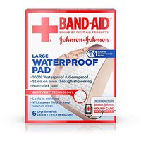 Band-Aid Waterproof Pads Large 2.875 in x 4 in - 6 ct, Pack of 5