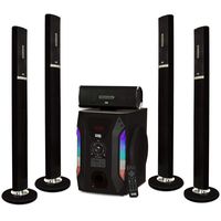Acoustic Audio AAT1002 Bluetooth Tower 5.1 Home Theater Speaker System with 8" Powered Subwoofer