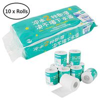 Newdanceus 10 Rolls Toilet Tissue Paper Degradable Soft Toilet Paper 3/4-Ply for Home Kitchen Bathroom Restaurant Strong And Highly Absorbent Hand Towels (B-10rolls)